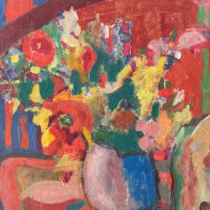 Oil on Board Floral Still life